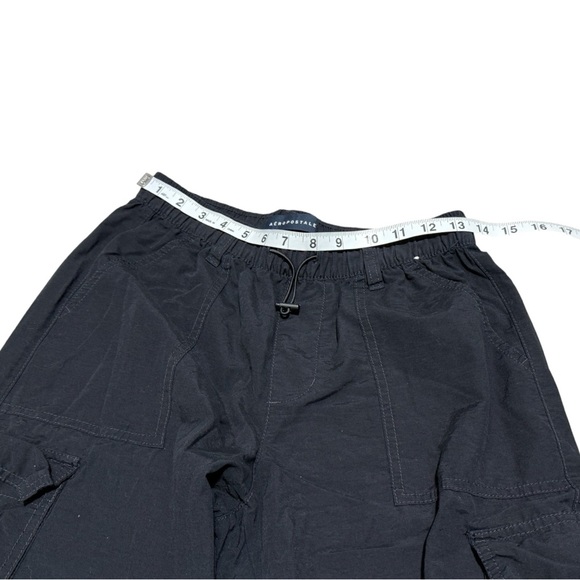 Aéropostale Parachute Cargo Pants Size Small (2–4) Black Y2K Adjustable Utility - Picture 3 of 10